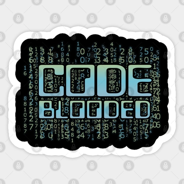 Computer Geek Systems - Code Blooded Sticker by Graphic Duster